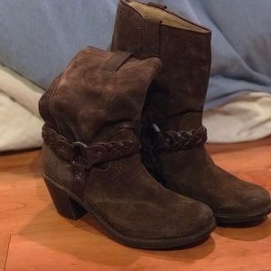 Rare! Frye Carmen braided harness boot